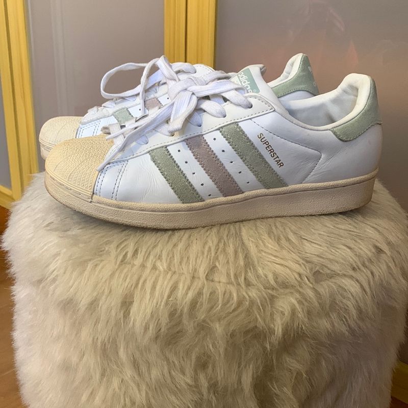 Adidas superstar best sale branco e rosa