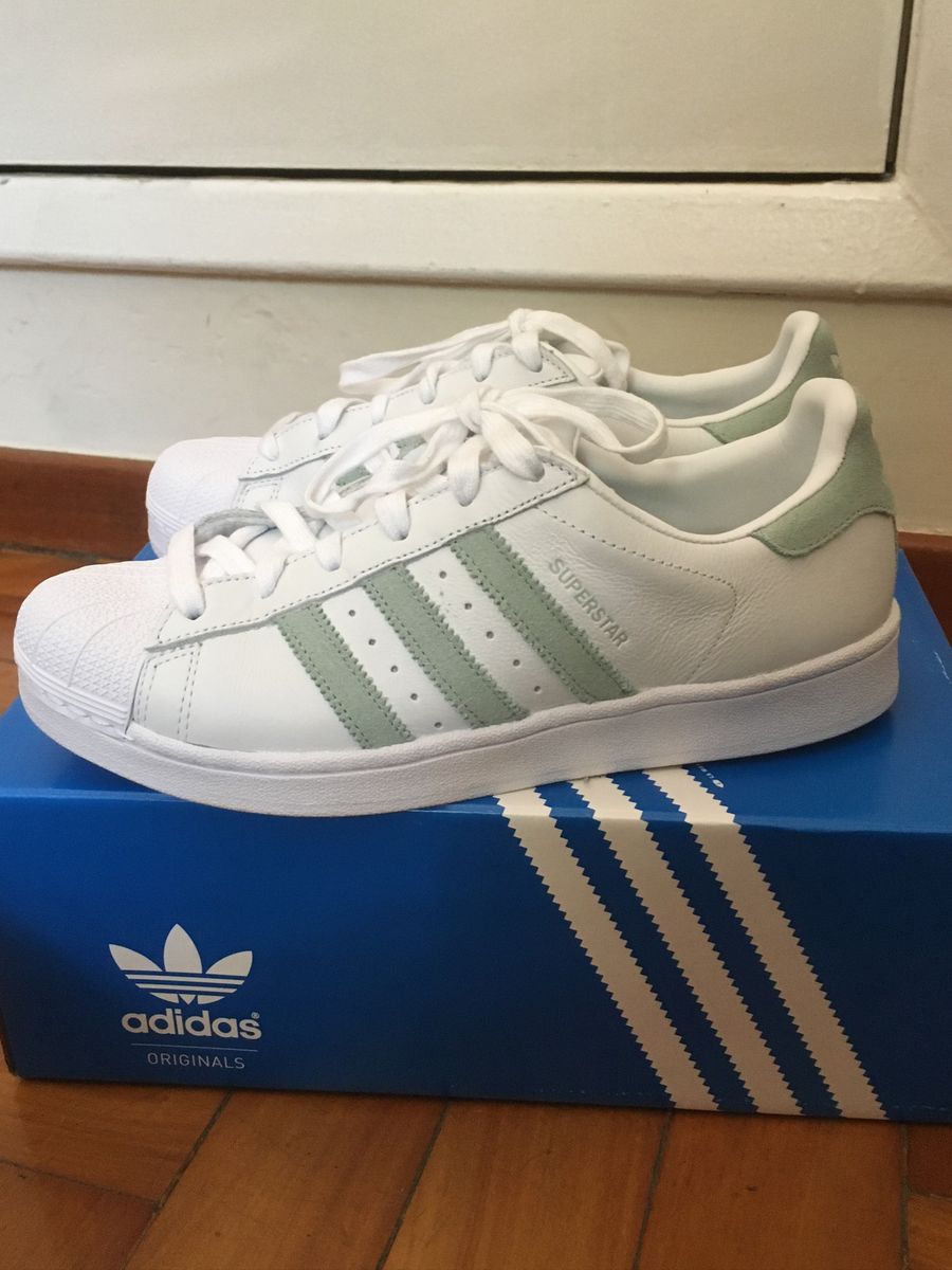 adidas superstar verde e branco