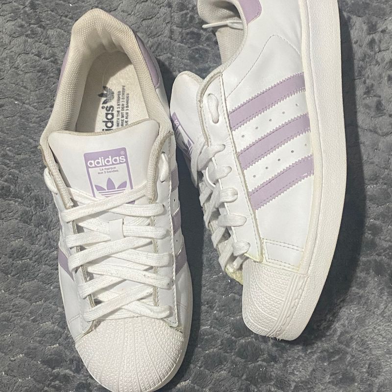 Adidas Superstar Cloud White Purple Tint Silver Metallic T nis Masculino Adidas Usado 93593349 enjoei