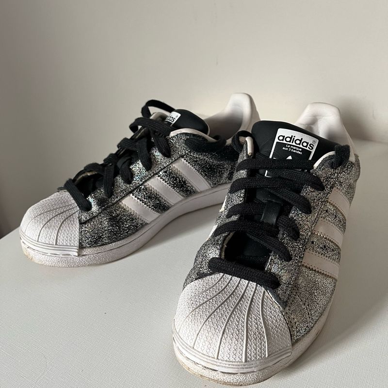 Adidas Superstar Edicao Especial com Glitter Tam. 35 Adidas Usado 104582995 enjoei