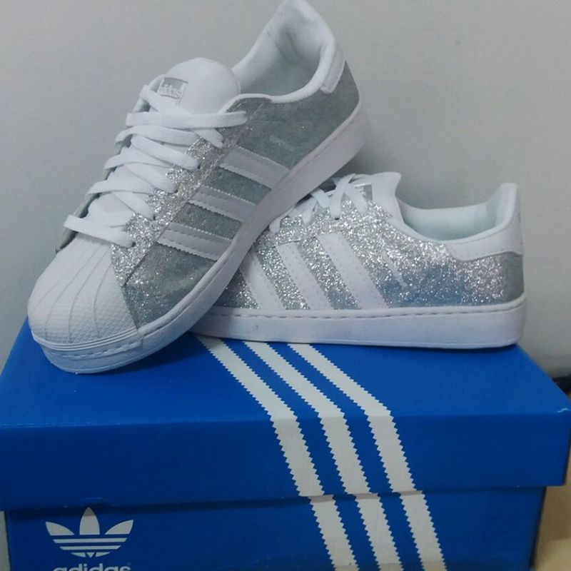 Adidas Superstar Glitter T nis Feminino Adidas Nunca Usado 20380128 enjoei