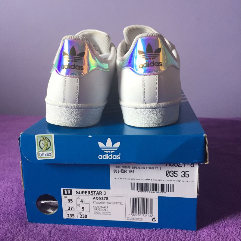 Adidas Superstar Holografico Unicornio Furta cor Tenis Feminino Adidas Usado 35201230 enjoei