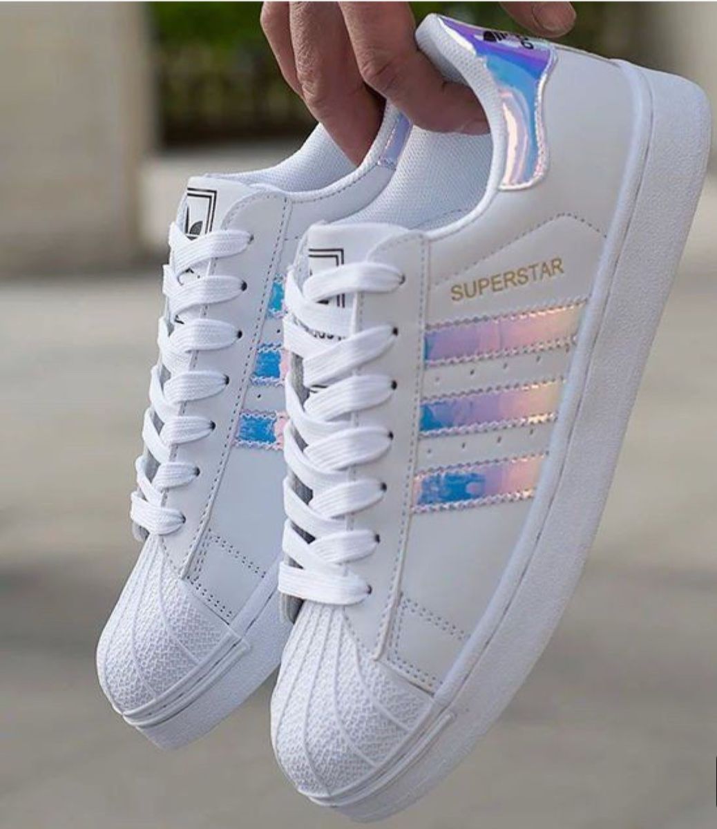 adidas superstar branco holografico