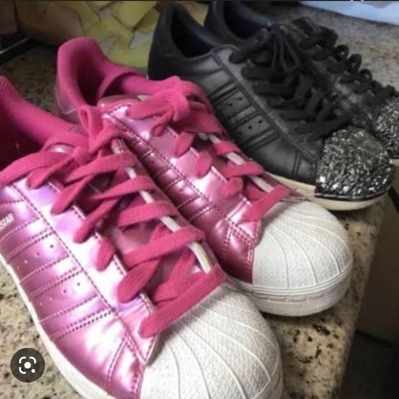 Tenis adidas best sale superstar feminino metalizado