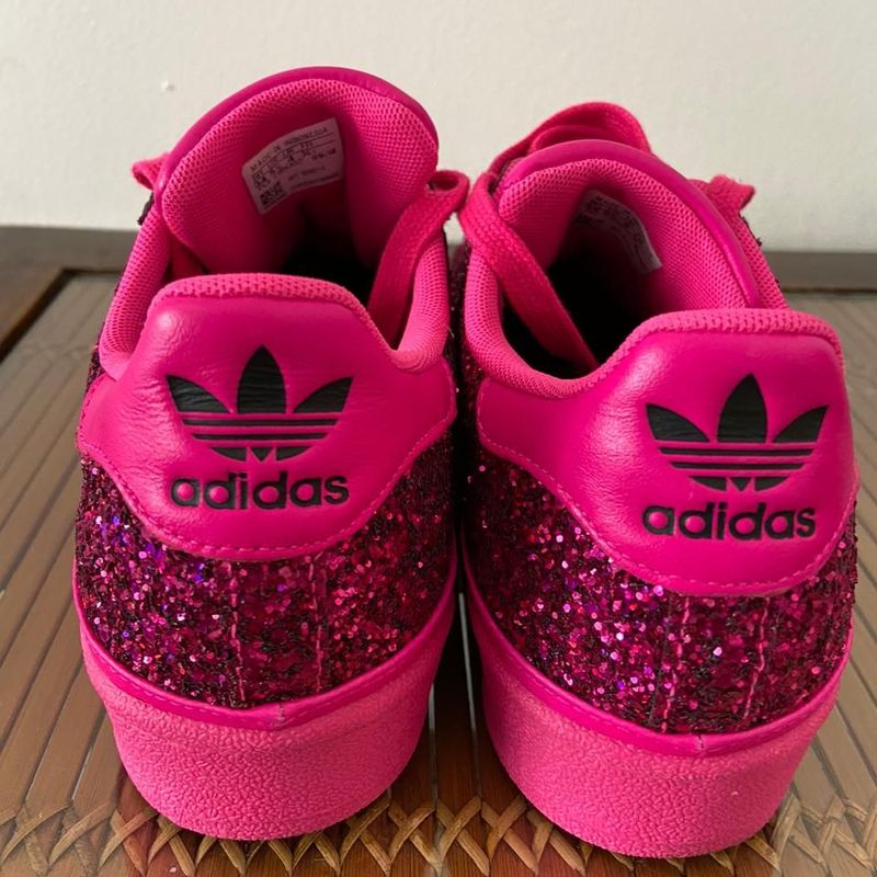 Tenis adidas glitter store rosa