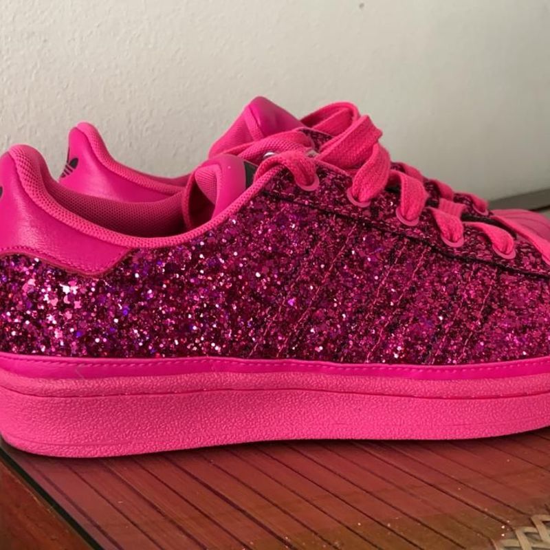 Adidas superstar hotsell glitter pink