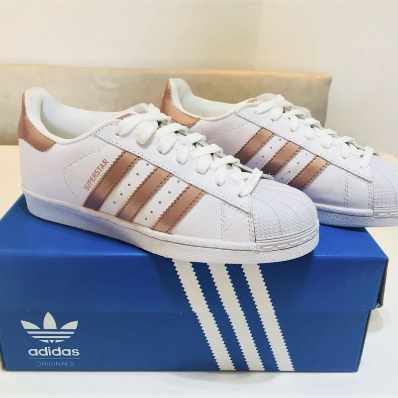 Tenis rose best sale gold adidas