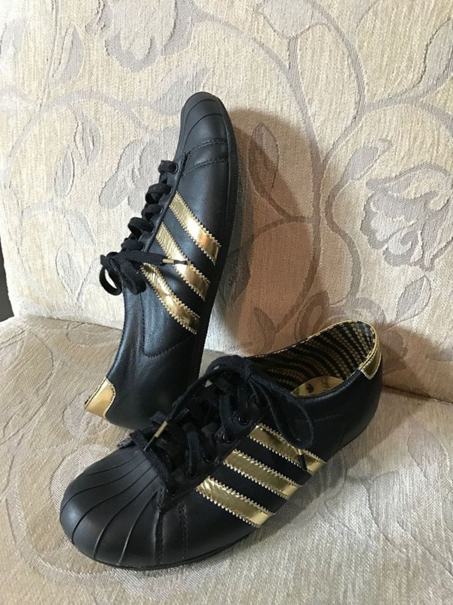 adidas preto e dourado feminino