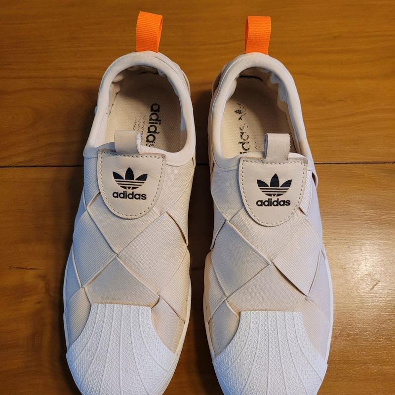 Tênis Adidas Superstar Feminino - Bege/Laranja