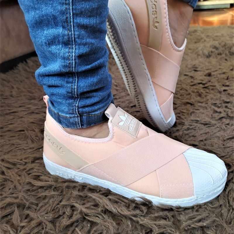 Tenis adidas hot sale slip on rose