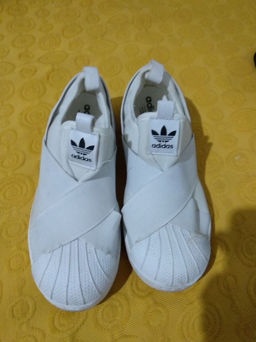 tenis adidas branco sem cadarço