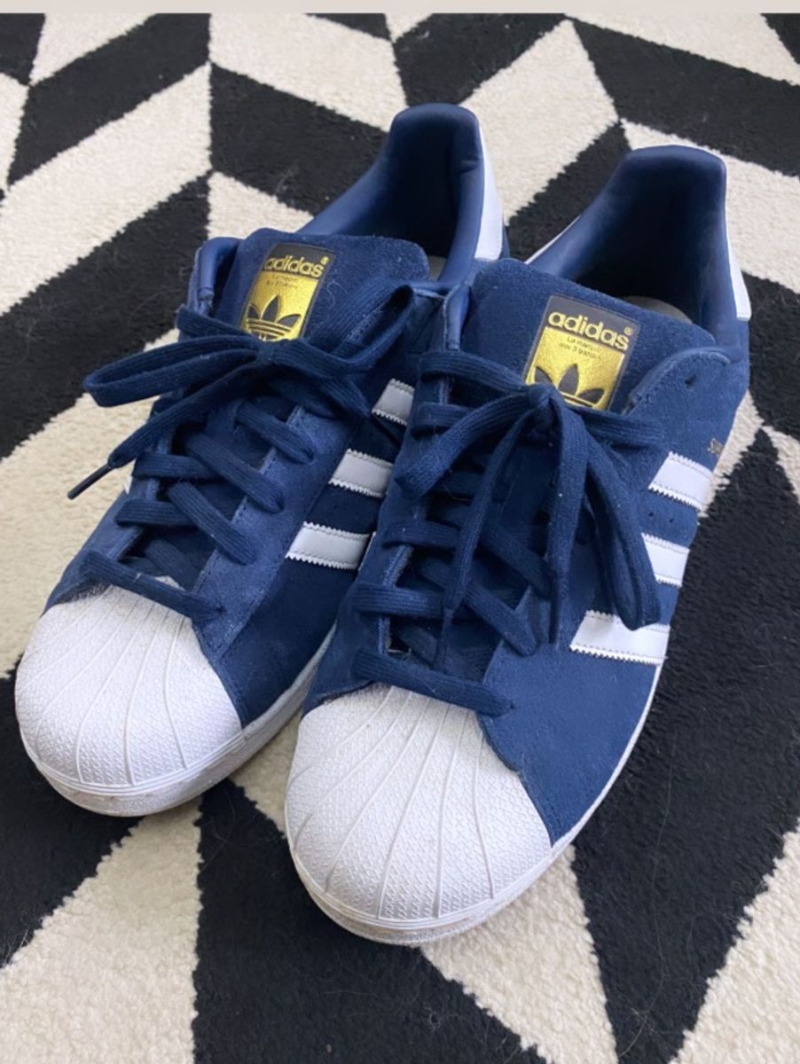 adidas superstar blue suede