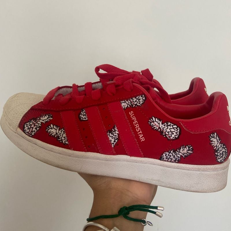 Adidas superstar vermelho sales com abacaxi