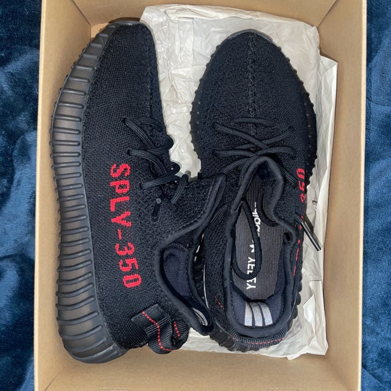 Adidas Yeezy Boost 350 V2 Black Red Vermelho e Preto Adidas Usado 96772577 enjoei