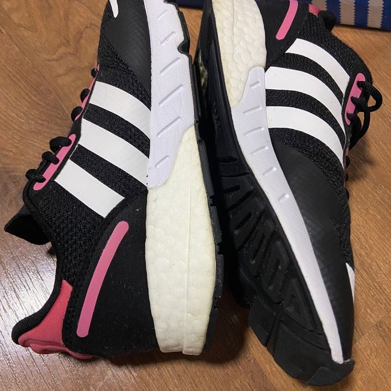 Adidas Zx Boost Preto/Rosa/Branco | Adidas Usado 92283647 | enjoei
