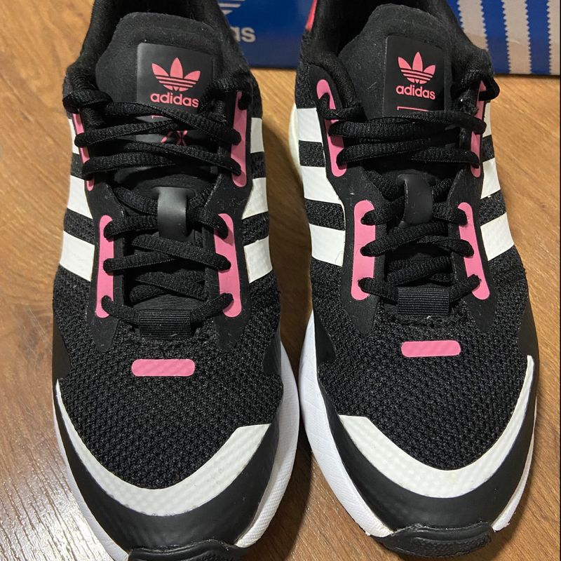 Adidas Zx Boost Preto/Rosa/Branco | Adidas Usado 92283647 | enjoei