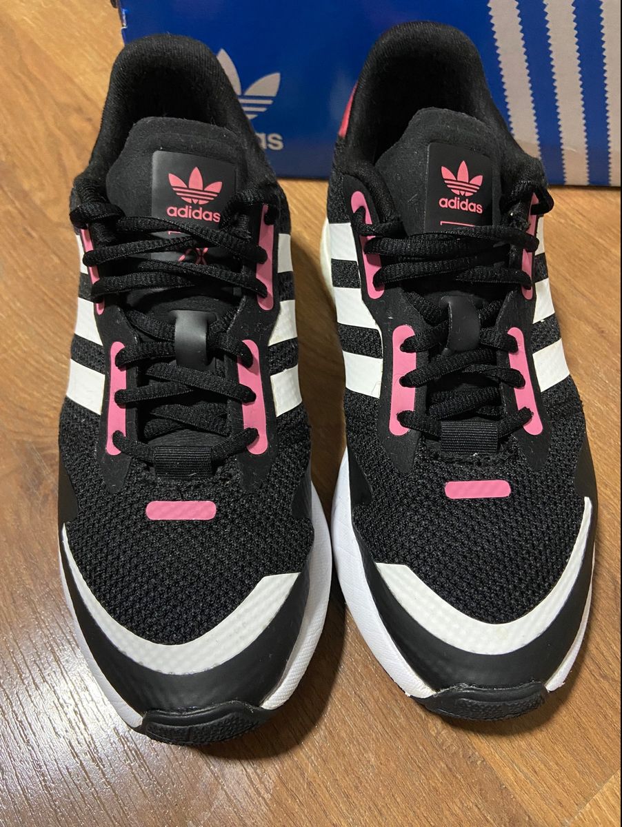 Adidas Zx Boost Preto/Rosa/Branco | Adidas Usado 92283647 | enjoei