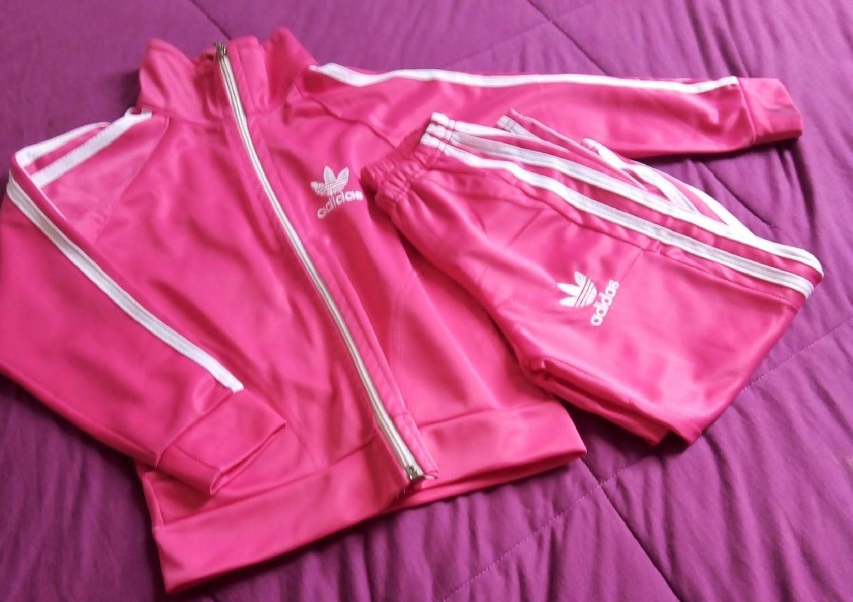 conjunto adidas rosa infantil