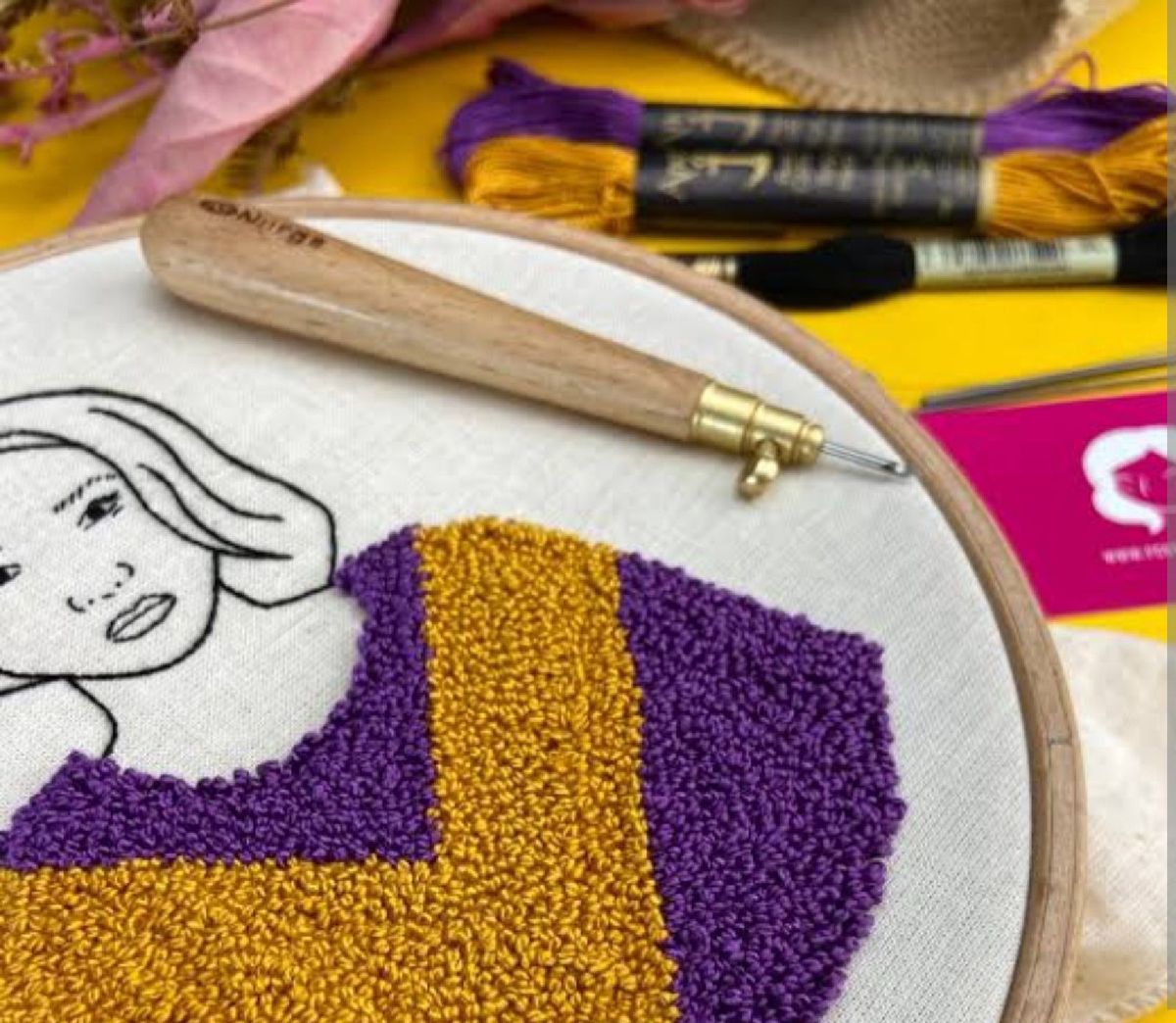 Agulha Mágica para Bordado Ponto Russo Nurge Punch Needle Item de