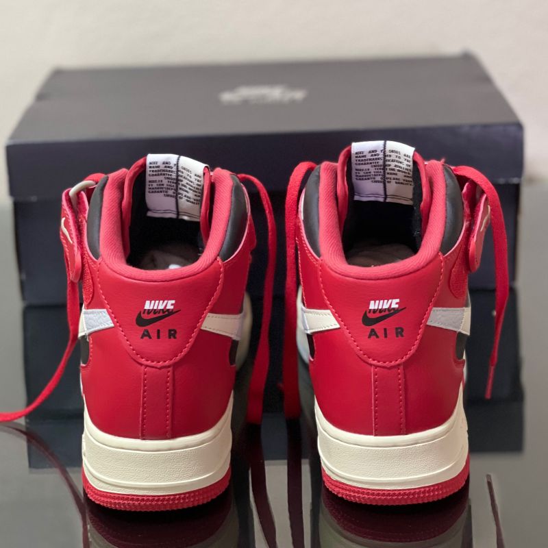 Air Force 1 Mid Split Black Red N 43br 11us | Nike Nunca Usado