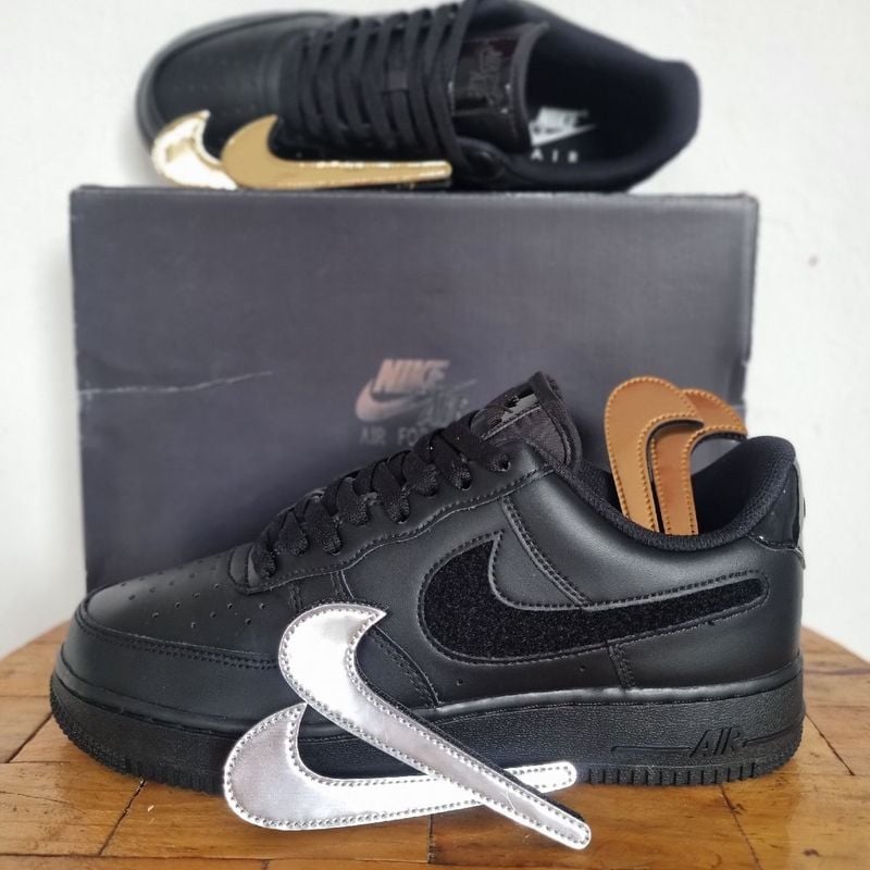 Nike air force 1 with store velcro swooshes