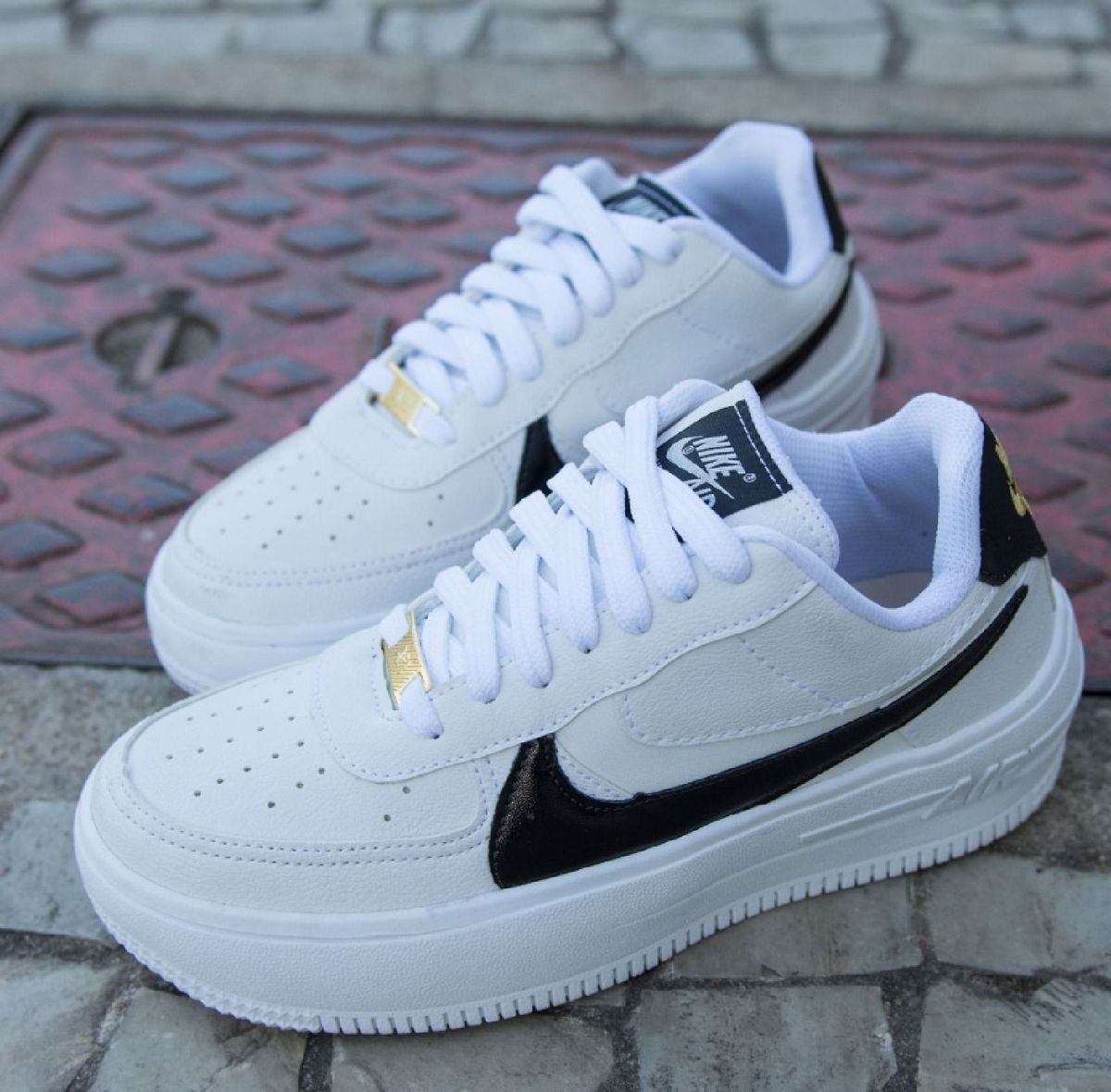 Air Force Branco com Preto | Tênis Feminino Air Force Nunca Usado ...