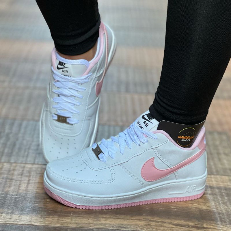 Air Force One Tam 34 Branco rosa Super Confortavel Envio Imediato Brinde Tenis Feminino Nunca Usado 71920503 enjoei