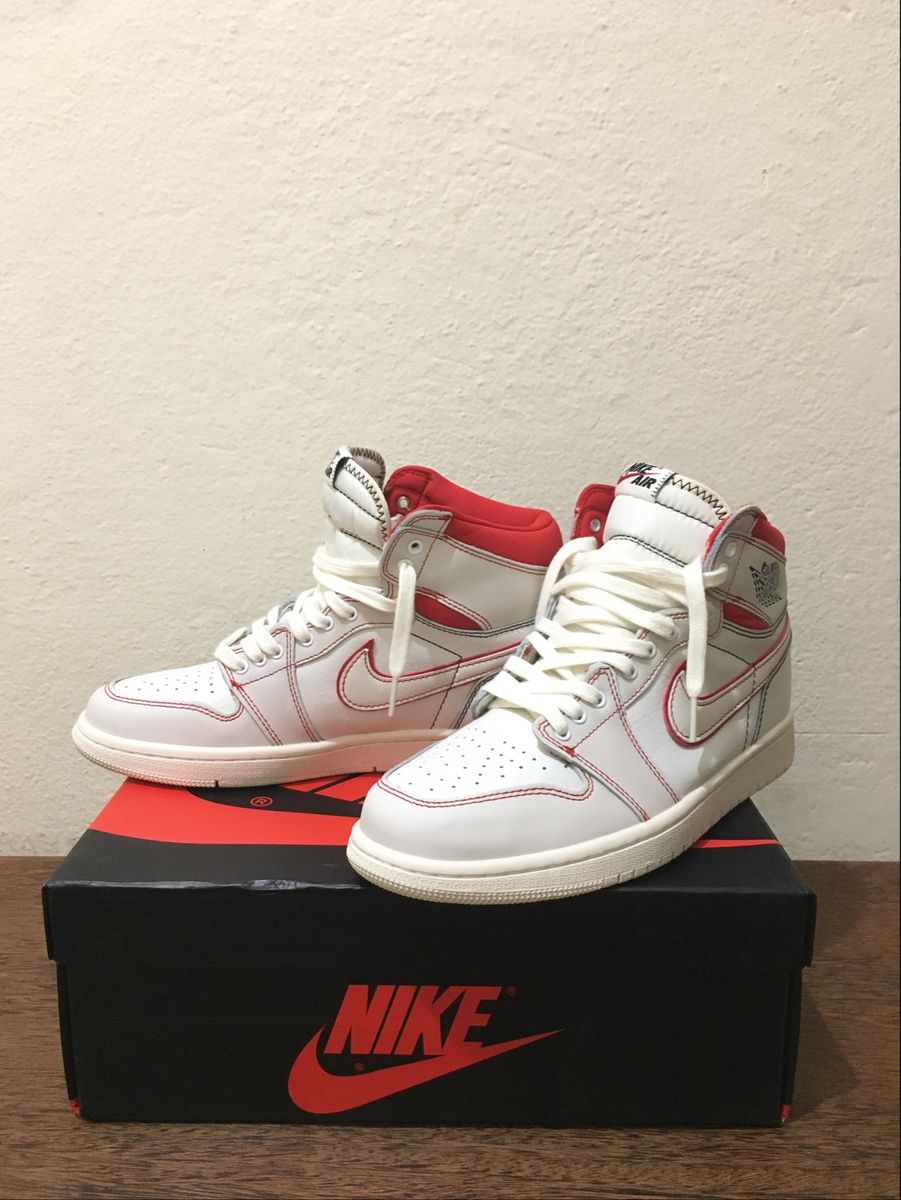 Air Jordan 1 High Phantom Gym Red Tênis Masculino Nike Nunca Usado