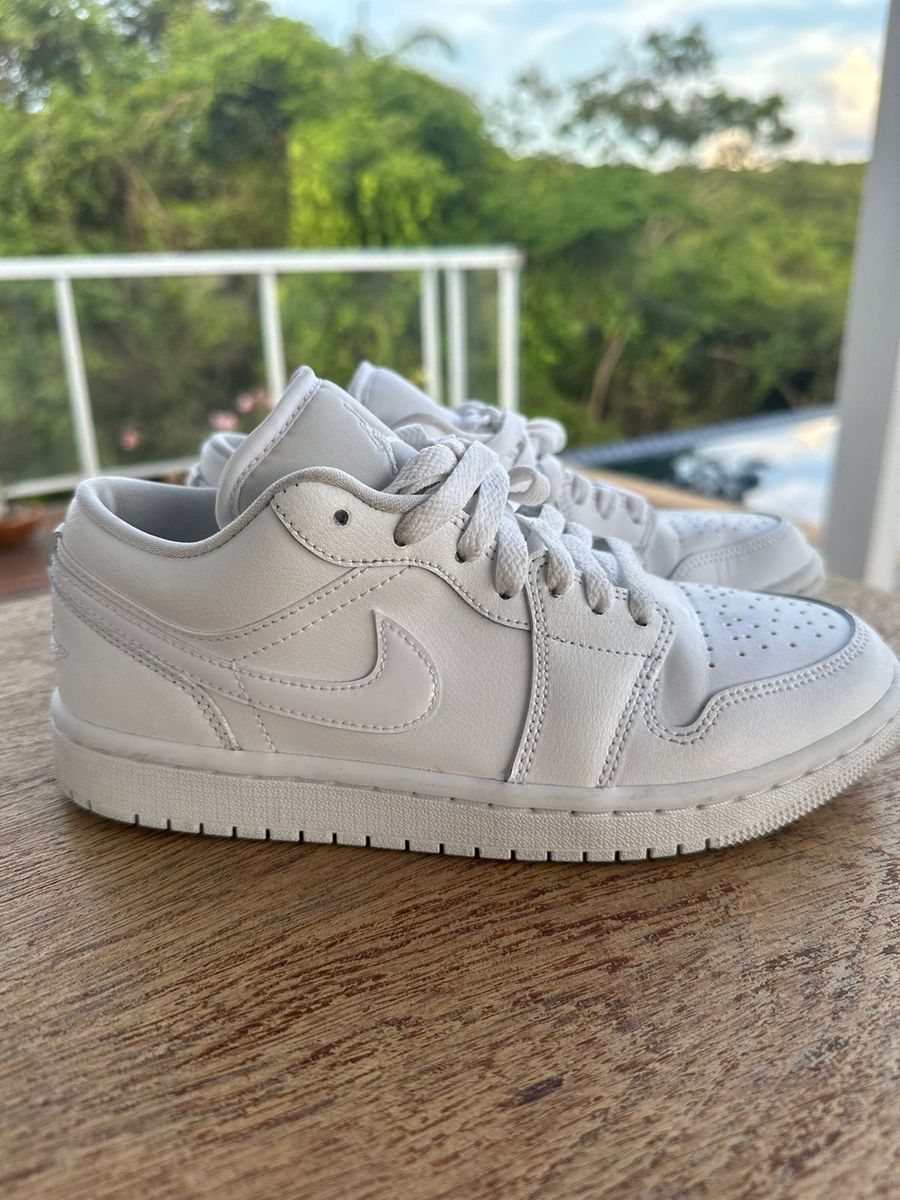 All white air jordan 1 sale low