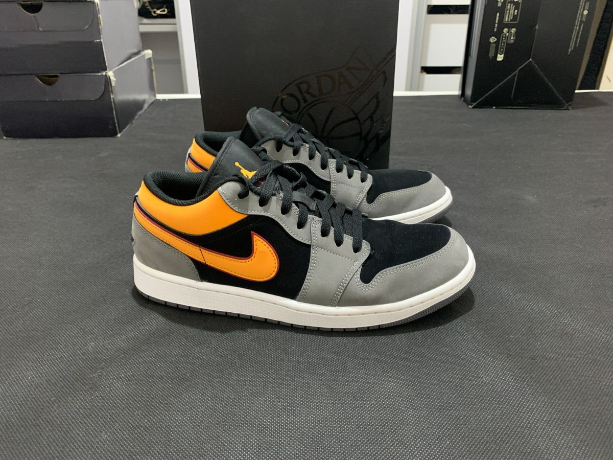 Air Jordan 1 Low Se Black Vivid Orange | Tênis Masculino Nike