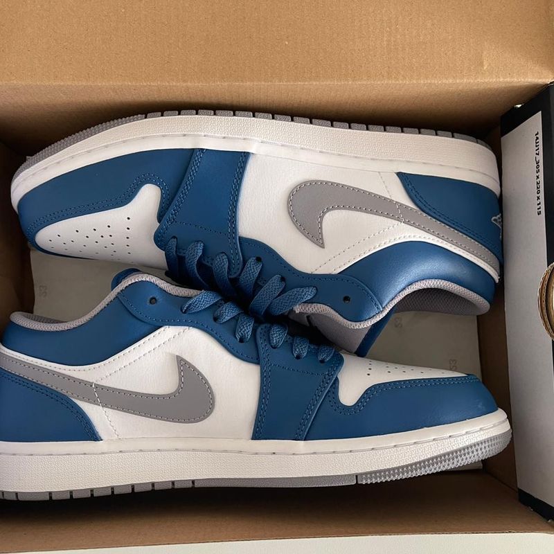 Air Jordan 1 Low True Blue (Azul) | Tênis Feminino Nike Air Jordan