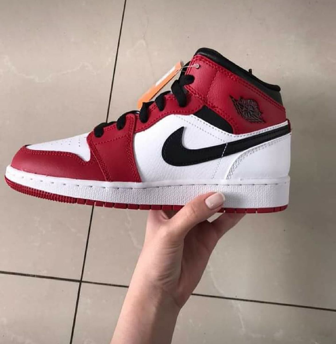 Air Jordan 1 Mid Chicago White Heel | Tênis Feminino Nike Novo 46147908