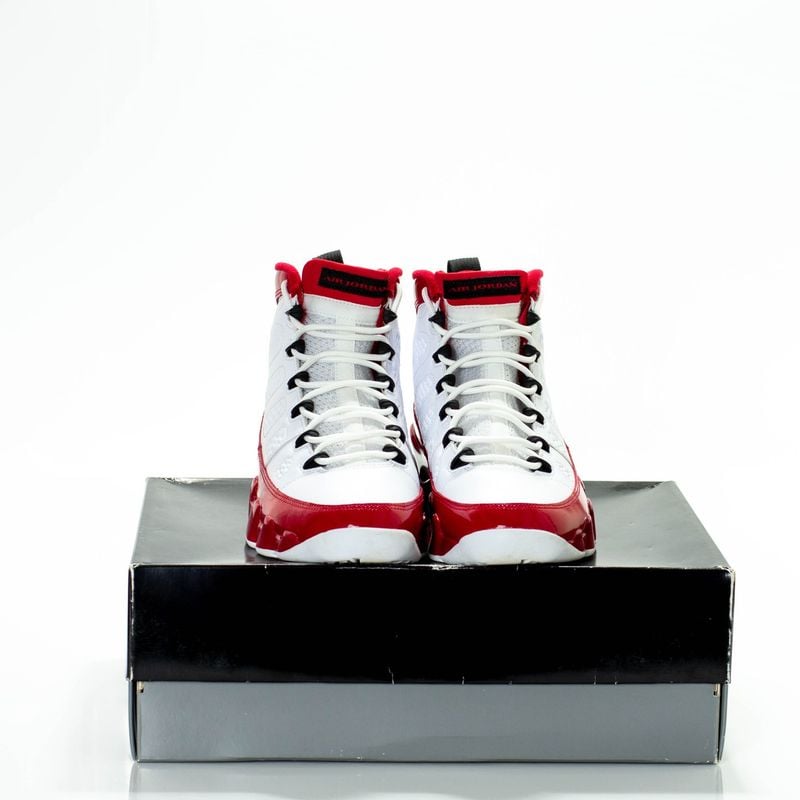 Jordan 9 white black fashion red