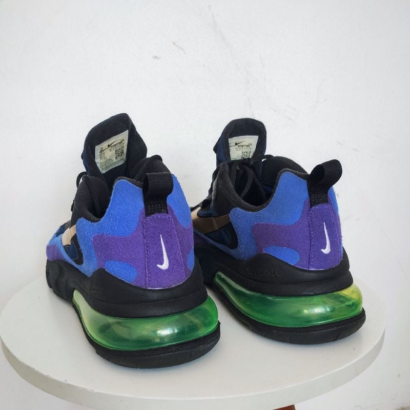 Heavy Metal Air Max 270 React Purple Blue Nike 270 Black Blue And