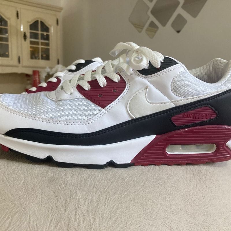 90 Masculino TÃªnis Nike Air Max 90 Vinho Feminino Red TÃªnis Nike