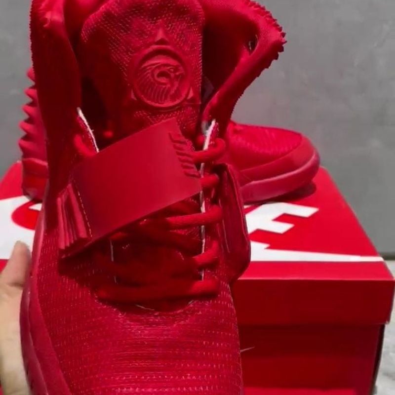 Red air yeezy 2 fashion