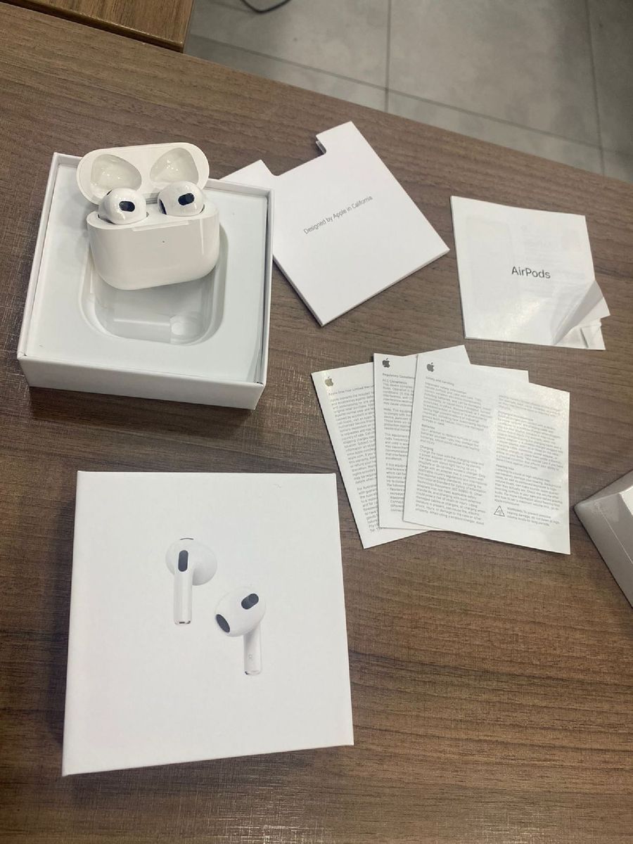 Airpods 3 Geração Novo Ipod e Mp3 Player Apple Nunca Usado 74852387