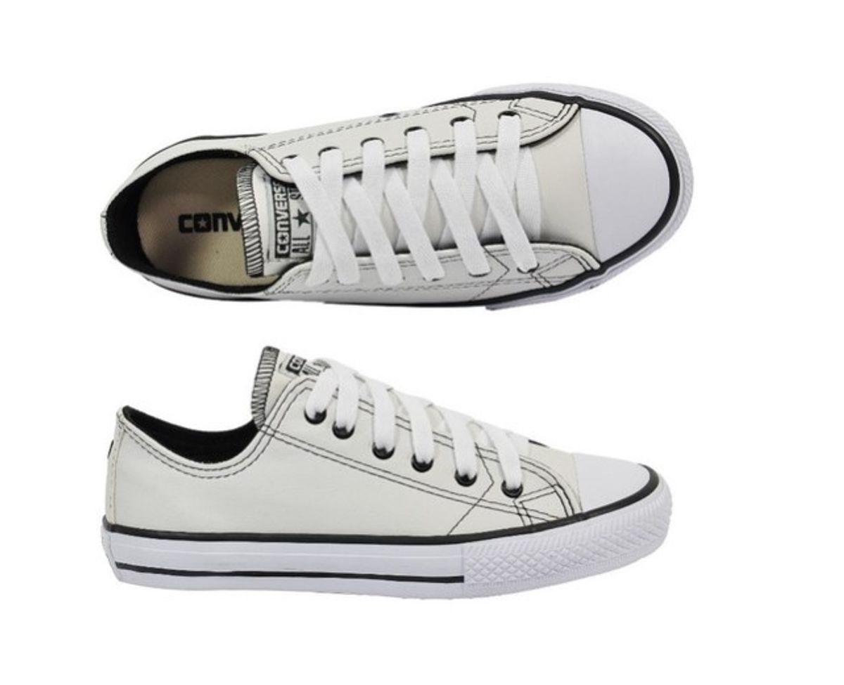 converse couro branco feminino