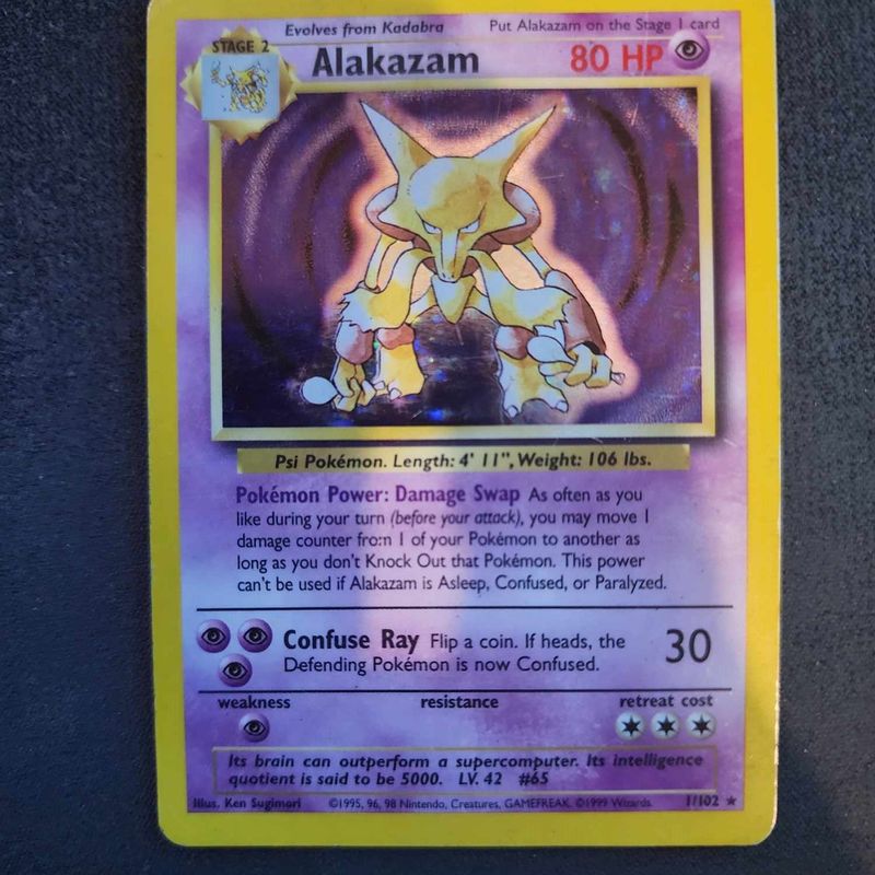 Alakazam 1/102 Basic | Jogo de Tabuleiro Pokmon Usado 96143765 | enjoei
