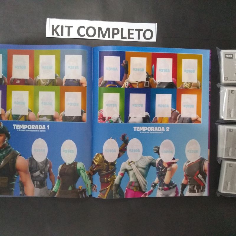 Kit Game Album Fortnite Panini Oficial + 180 Figurinhas