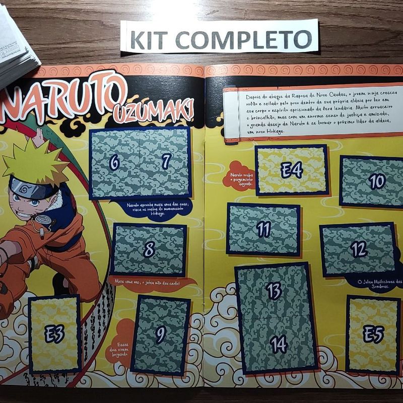 Álbum de Figurinhas Naruto Shippuden Completo para Colar, Brinquedo  Editora Panini 2016 Usado 84059860