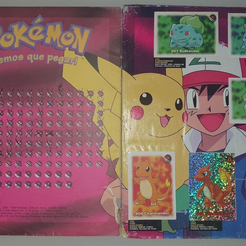 Album De Figurinhas Pokémon Completo Sem Poster Antigo Usado