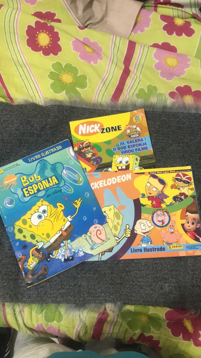 Álbuns Nickelodeon e Bob Esponja Incompletos e Revista Nick Zone da ...
