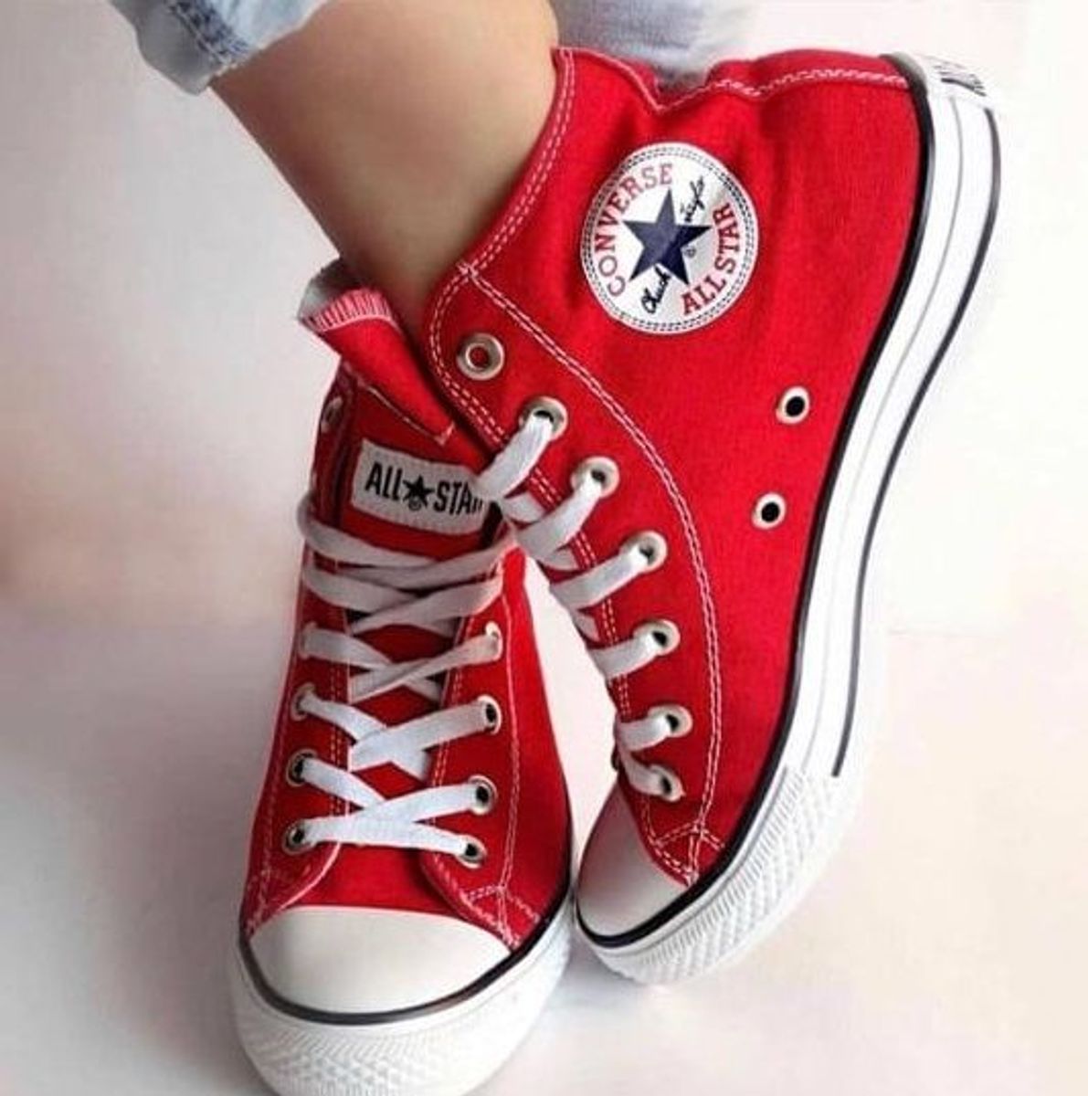 all star plataforma cano alto vermelho