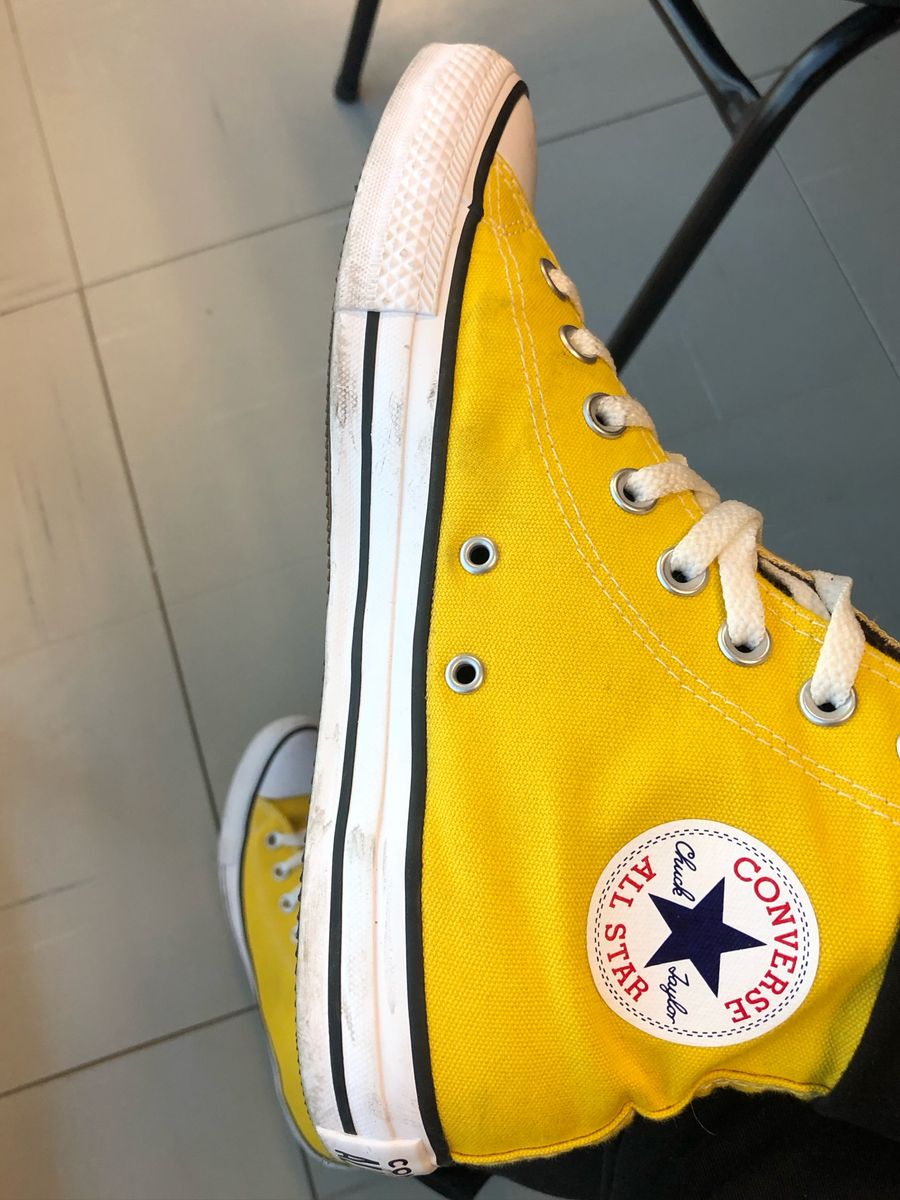 All Star Amarelo Cano Alto T Nis Masculino All Star Usado Enjoei