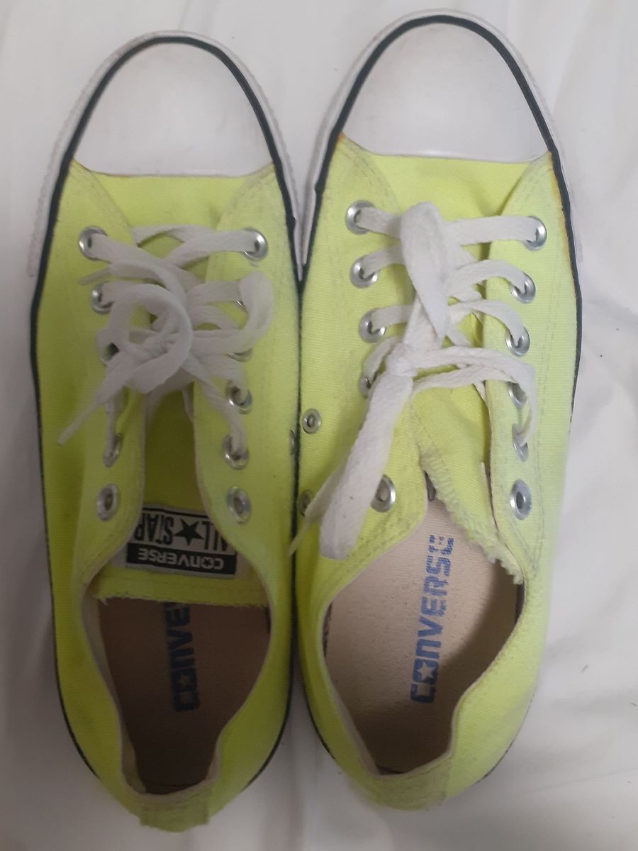 all star amarelo neon