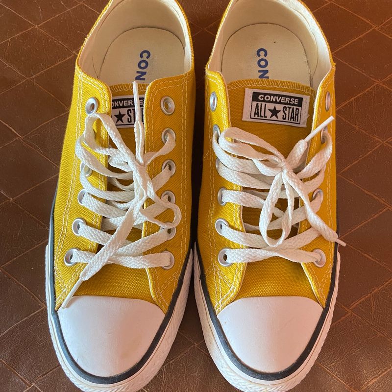 Tenis all store star amarelo queimado