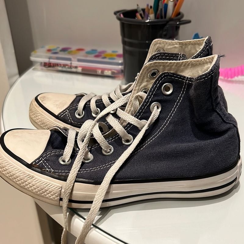 All star azul marinho best sale cano alto