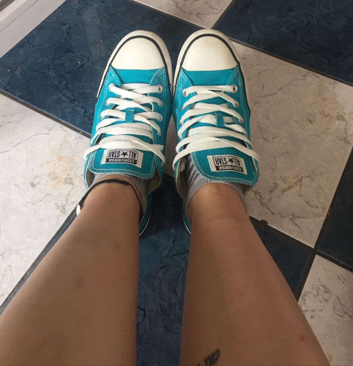 tenis all star azul turquesa