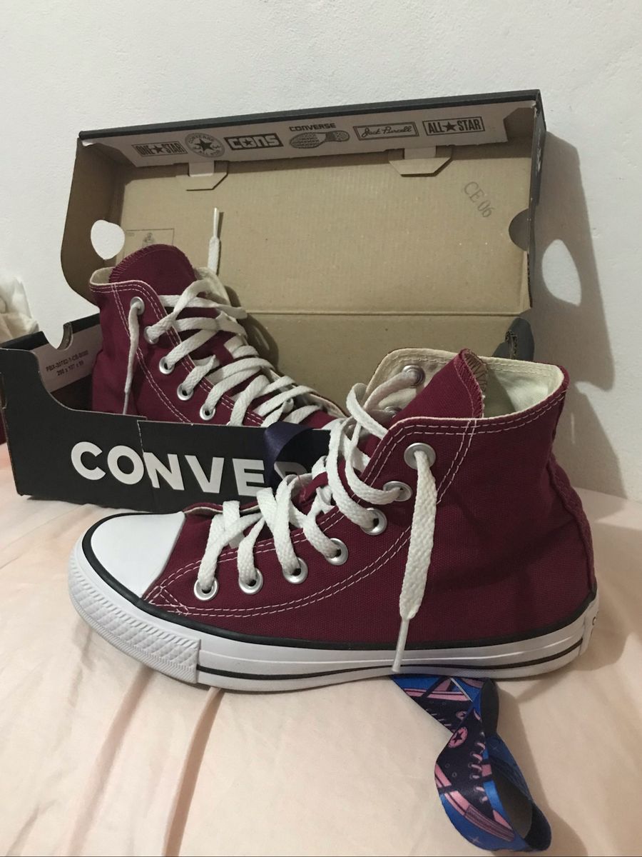 all star bordo couro